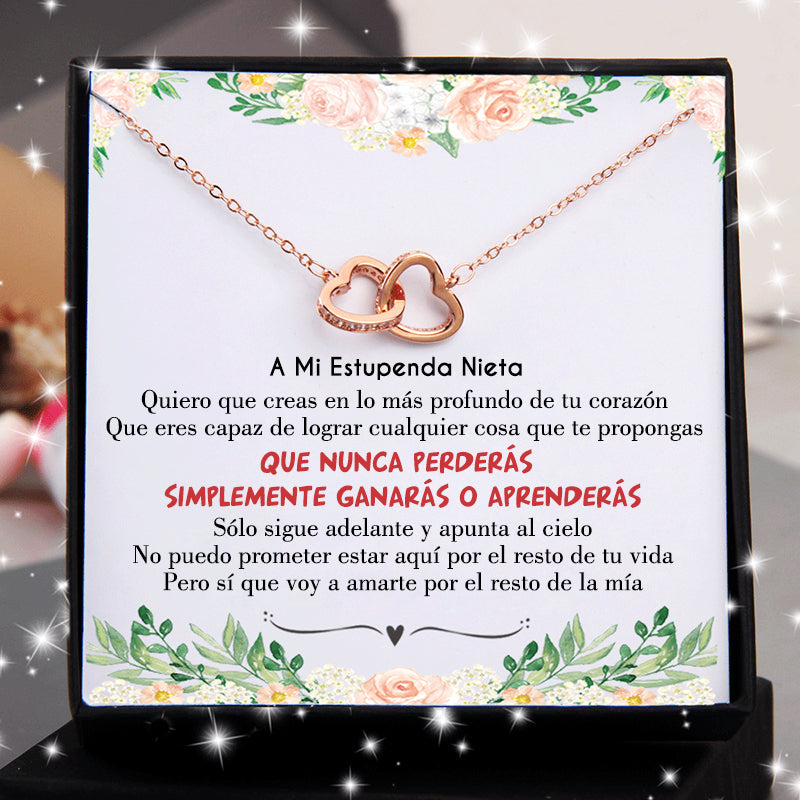 A Mi Nieta - Collar de Doble Corazón