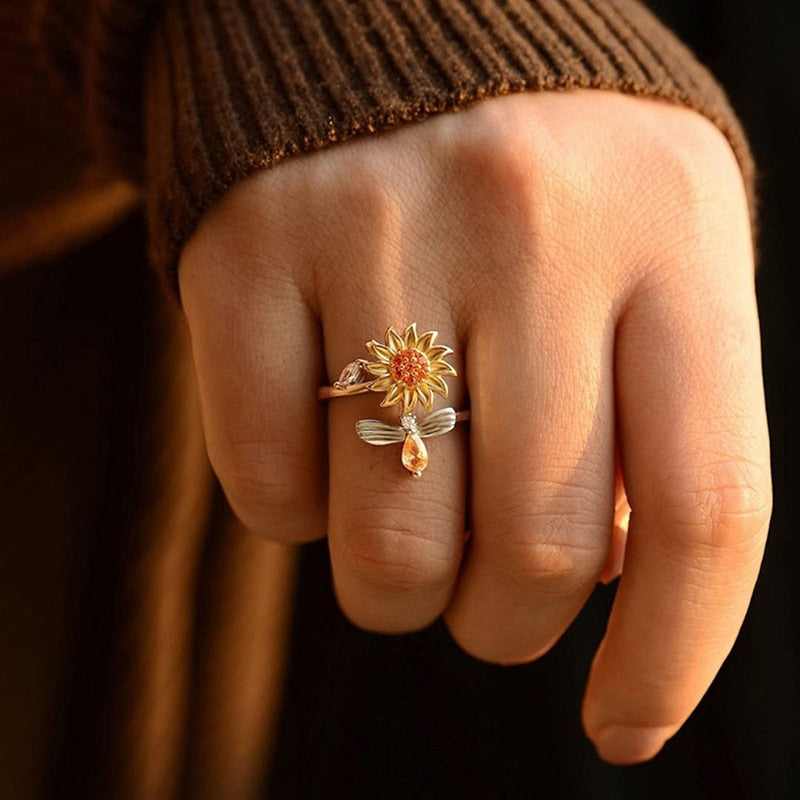 Anillo Girasol Personalizado